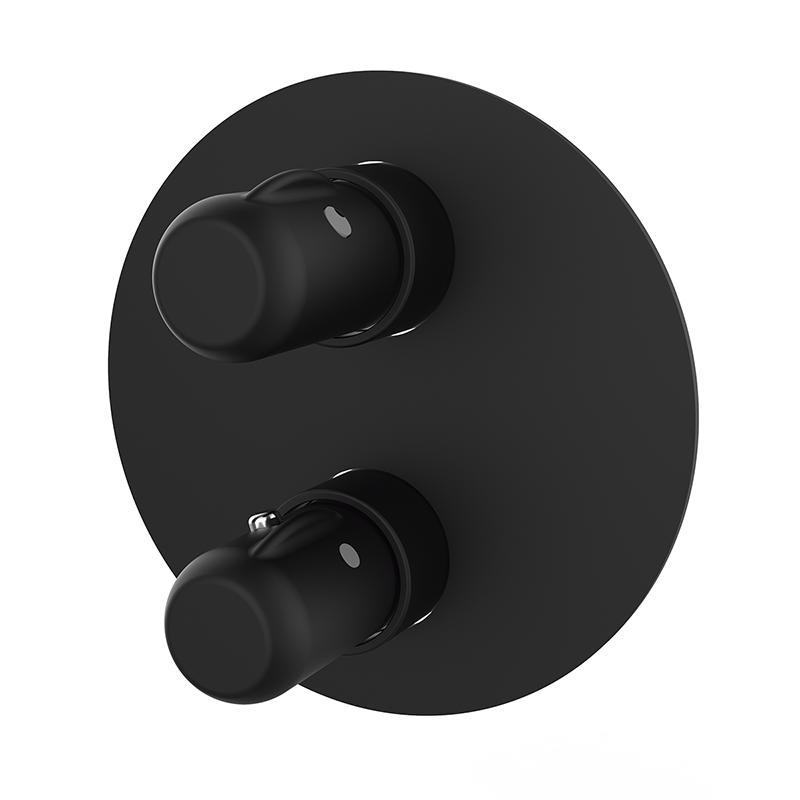 Змішувач для душа GRB E-Plus прихованого монтажу термостатичний чорний 35120320