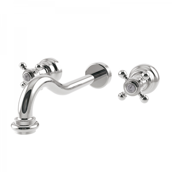 Змішувач для раковини GRB Classique двухвентильний з донним клапаном Big Clic-Clac хром 225190