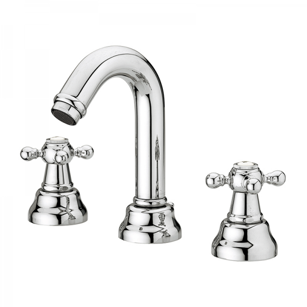 Змішувач для раковини GRB Classique двухвентильний з донним клапаном Pop-Up хром 226190