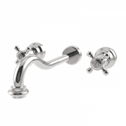 Змішувач для раковини GRB Classique двухвентильний з донним клапаном Big Clic-Clac хром 225190