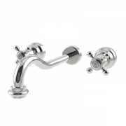 Змішувач для раковини GRB Classique двухвентильний з донним клапаном Big Clic-Clac хром 225190