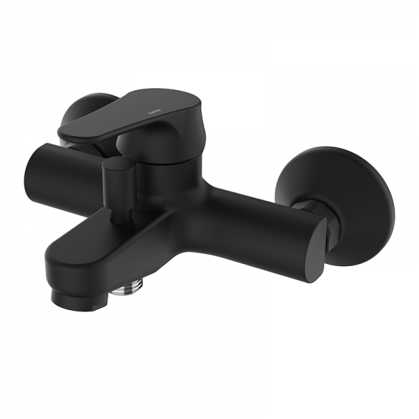 Змішувач для ванни GRB E-Plus настінний одноважельний чорний 35164320