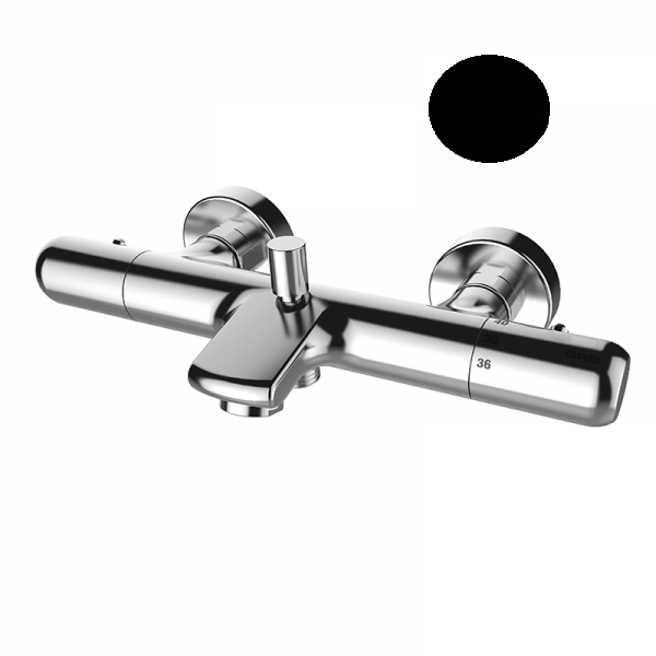 Смеситель для ванной GRB E-Plus настенный термостатический черный 35210320