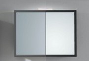 Зеркальный шкаф Kolpa-san Blanche TOB 95 подвесной 95х70 см с подсветкой ДСП антрацит 561550