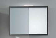 Зеркальный шкаф Kolpa-san Blanche TOB 95 подвесной 95х70 см с подсветкой ДСП антрацит 561550