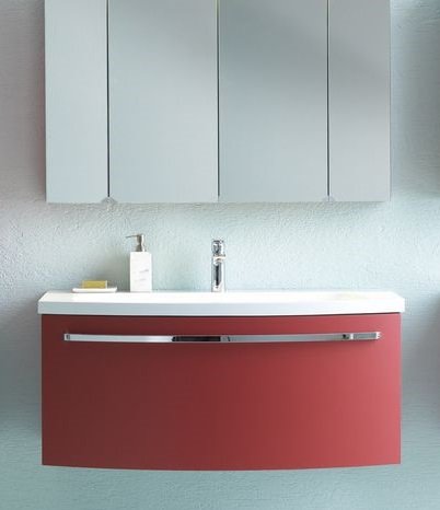 Тумба з раковиною Kolpa-san Adele UA 110 111Х50 см ДСП з 3D плівкою червоний матовий 528690