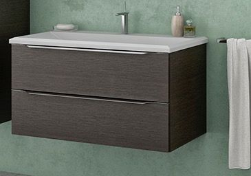 Тумба с раковиной Kolpa-san Tara OUT 90 91х49.5см ДСП с 3D пленкой темный дуб 528380