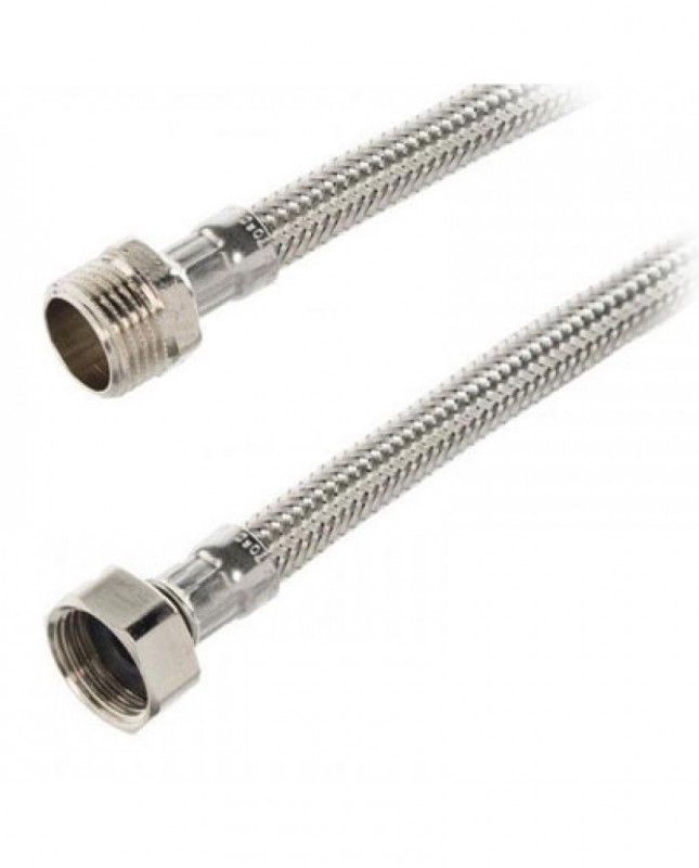 Шланг для води Luxor 1/2Вх1/2Н 1200 мм нержавіюча сталь/нікель FGAATF1200LAGRL