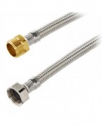 Шланг для води Luxor 1/2Вх1/2Н 400 мм нержавіюча сталь/бронза/нікель CGABAF0400LAGRL