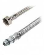 Шланг для води Luxor 1/2ВхМ10 1000 мм нержавіюча сталь/нікель CGAL2F1000LAGRL