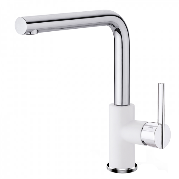 Змішувач для кухні GRB Cocinas одноважельний хром / білий 990801