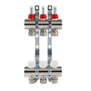 Коллектор для систем напольного отопления Luxor 3 контура с расходомером и термоклапаном 17400303N