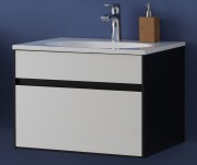 Тумба под раковину Kolpa San Donna OD 60 подвесная МДФ черный/белый 528800