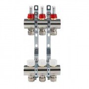 Коллектор для систем напольного отопления Luxor 3 контура с расходомером и термоклапаном 17400303N