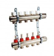 Коллектор для систем напольного отопления Luxor 5 контуров с расходомером и термоклапаном  17400305N