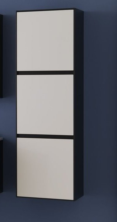 Шкафчик для ванной Kolpa-san Donna D 1453 подвесной 45х145 см МДФ черный/белый 528890