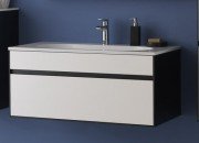 Тумба под раковину Kolpa San Donna OD 80 подвесная МДФ черный/белый 528810