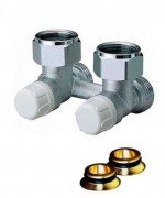 Узел нижнего подключения Luxor угловой 3/4х3/4 + клапана 13472701+69190000