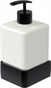 Дозатор для жидкого мыла Haceka Aline Mat Black белый/черный матовый 1196880