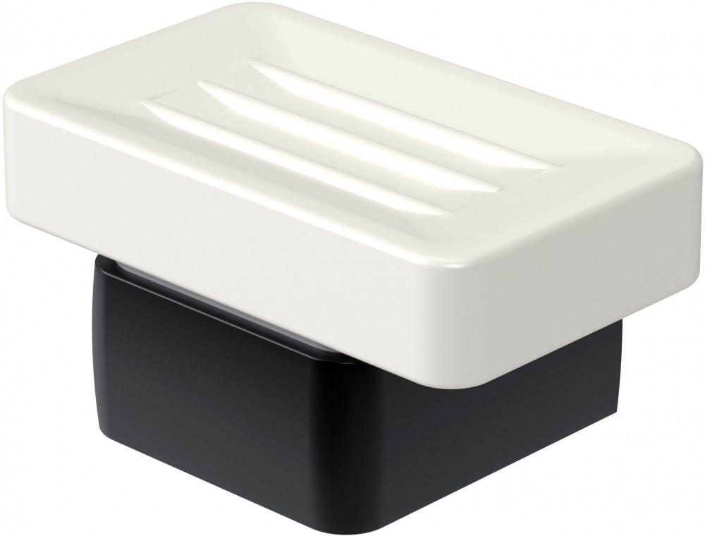 Мильниця для ванною Haceka Aline Mat Black підвісна білий/чорний матовий 1196874