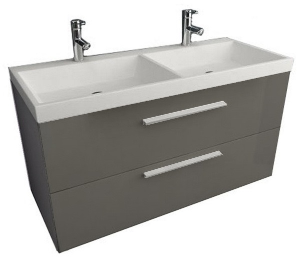 Тумба з раковиною Kolpa-san Jolie OUJ 120/2 120.6х66 см ДСП з ПВХ-плівкою антрацит 502850