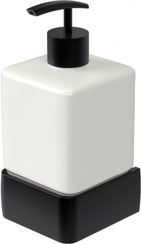 Дозатор для жидкого мыла Haceka Aline Mat Black белый/черный матовый 1196880