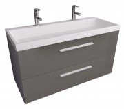 Тумба с раковиной Kolpa-san Jolie OUJ 120 120.6х66 см ДСП с ПВХ-пленкой антрацит 530500
