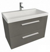 Тумба с раковиной Kolpa-san Jolie OUJ 90 90.6х66 см ДСП с ПВХ-пленкой антрацит 530470