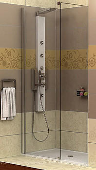 Стінка душова фронтальна Radaway Walk-in Modo II 1400 хром прозоре скло 352144-01-01N