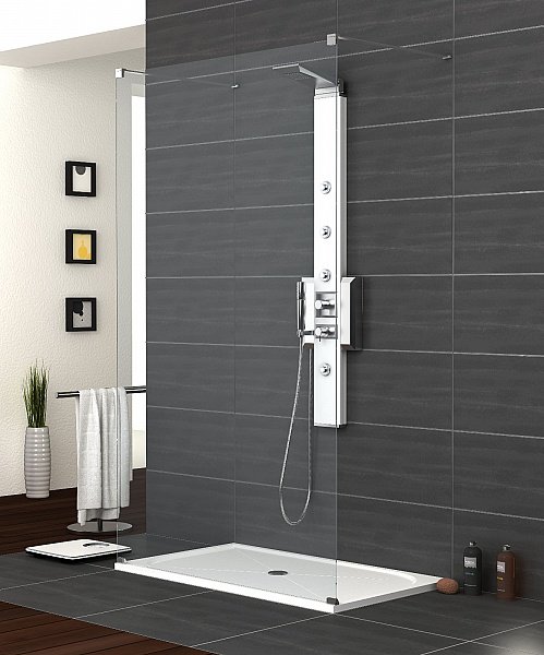 Стенка душевая фронтальная Radaway Walk-in Modo I 160 хром прозрачное стекло 351164-01-01N