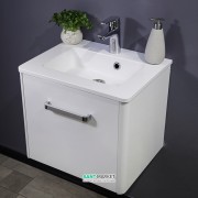 Тумба подвесная Буль-Буль Fiji 492x395x420 мм с раковиной Annabelle 500 мм искусственный камень белый 10805012200