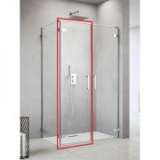 Душевая дверь Radaway Arta DWD+2S Door C 55 левая хром прозрачное стекло 386053-03-01L
