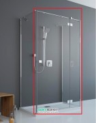 Душові двері Radaway Essenza New KDJ + S 100 права хром / прозоре скло 385022-01-01R