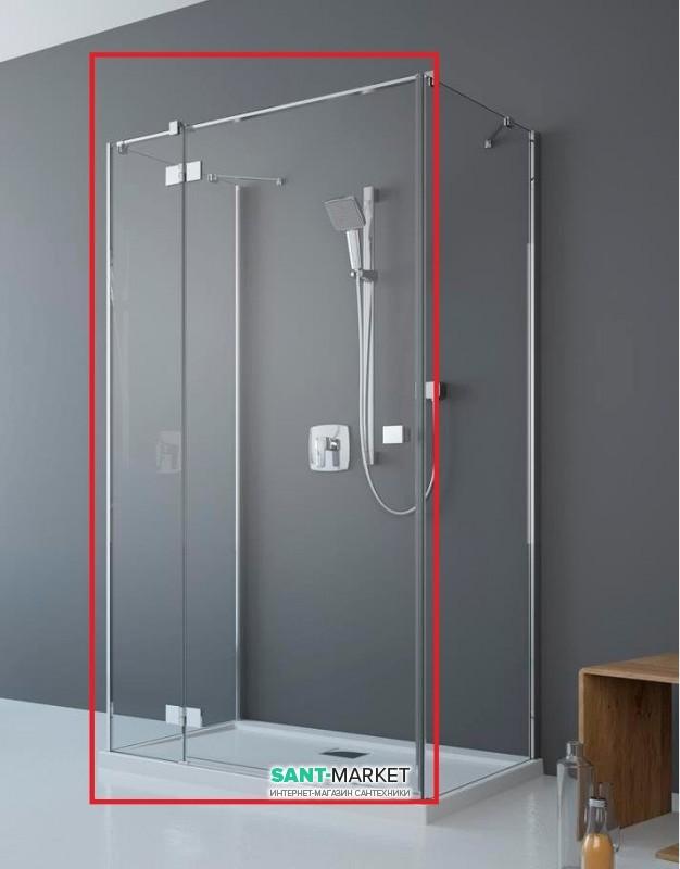 Душові двері Radaway Essenza New KDJ + S 100 ліва хром / прозоре скло 385022-01-01L