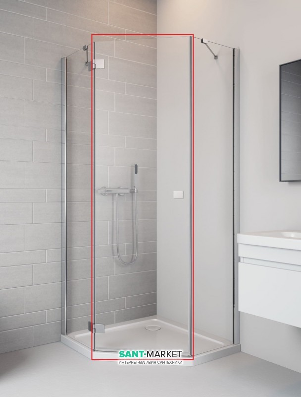 Душові двері Radaway Essenza New PTJ ліва хром / прозоре скло 385010-01-01L