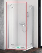 Душові двері Radaway Essenza New KDD 90 ліва хром / прозоре скло 385060-01-01L