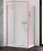 Душові двері Radaway Essenza New KDJ 120 ліва хром / прозоре скло 385042-01-01L