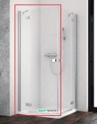 Душові двері Radaway Essenza New KDD 90 ліва хром / прозоре скло 385060-01-01L