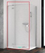 Душові двері Radaway Essenza New KDJ 120 ліва хром / прозоре скло 385042-01-01L