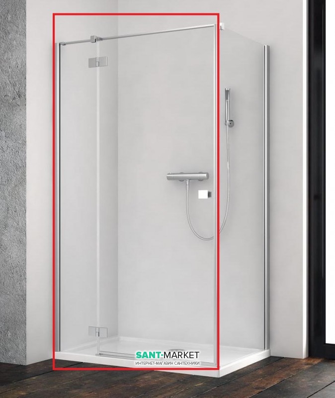 Душевая дверь Radaway Essenza New KDJ 80 левая хром/прозрачное стекло 385043-01-01L