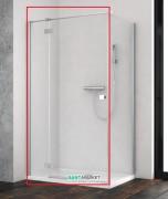 Душові двері Radaway Essenza New KDJ 90 ліва хром / прозоре скло 385044-01-01L