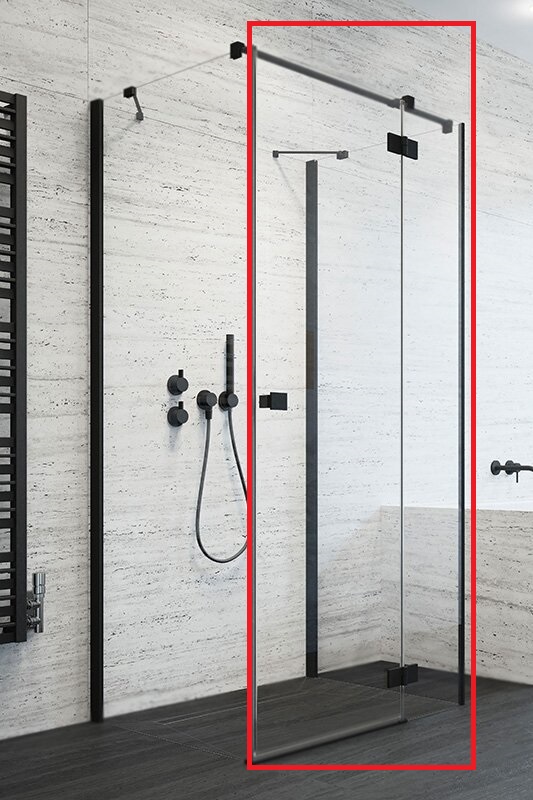 Душові двері Radaway Essenza New Black KDJ + S 120 права чорний / прозоре скло 385024-54-01R