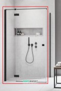 Душові двері Radaway Essenza New Black KDJ 80 ліва чорний / прозоре скло 385043-54-01L