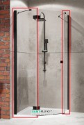 Комплект стенок Radaway Essenza New Black PTJ 90Zх100S чёрный/прозрачное стекло 385056-54-01