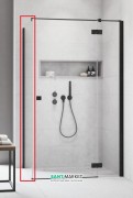 Стенка душевая Radaway Essenza New Black S1 100 чёрный/прозрачное стекло 384052-54-01