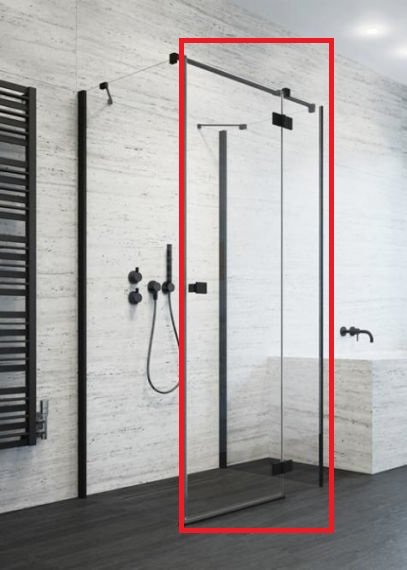 Душевая дверь Radaway Essenza New Black KDJ+S 80 правая чёрный/прозрачное стекло 385021-54-01R