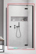 Душові двері Radaway Essenza New Black KDJ 100 права чорний / прозоре скло 385040-54-01R