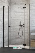 Душові двері Radaway Essenza New Black DWJS 140 права чорний / прозоре скло 384090-54-01 + 385033-54-01R
