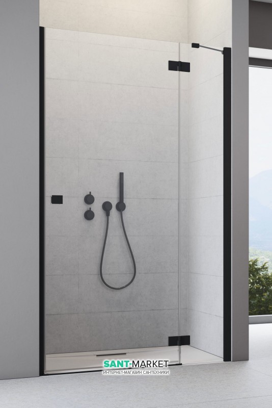 Душові двері Radaway Essenza New Black DWJ 100 права чорний / прозоре скло 385014-54-01R