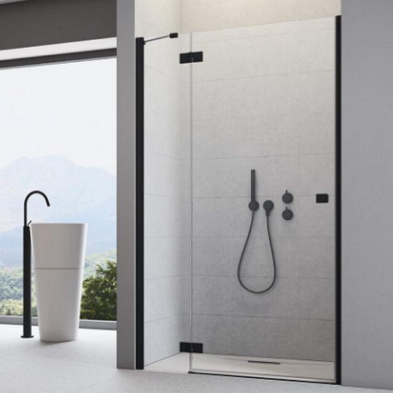 Душевая дверь Radaway Essenza New Black DWJ 100 левая чёрный/прозрачное стекло 385014-54-01L